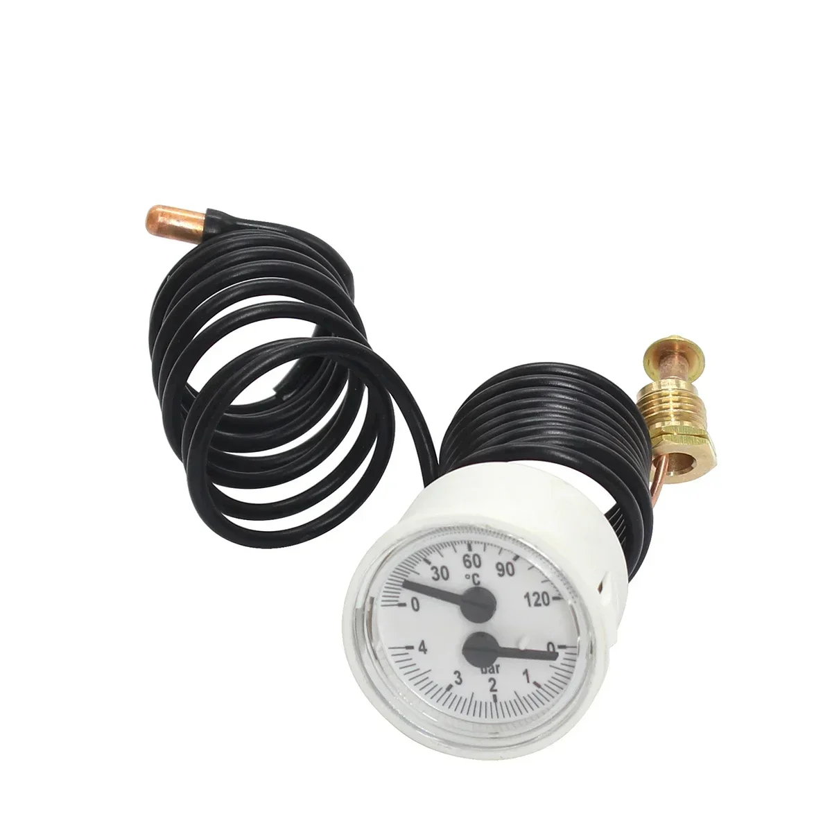 Capillary Manometer Boiler Pressure Gauge Wall Mounted Furnace Water Pressure Gauge Replacement