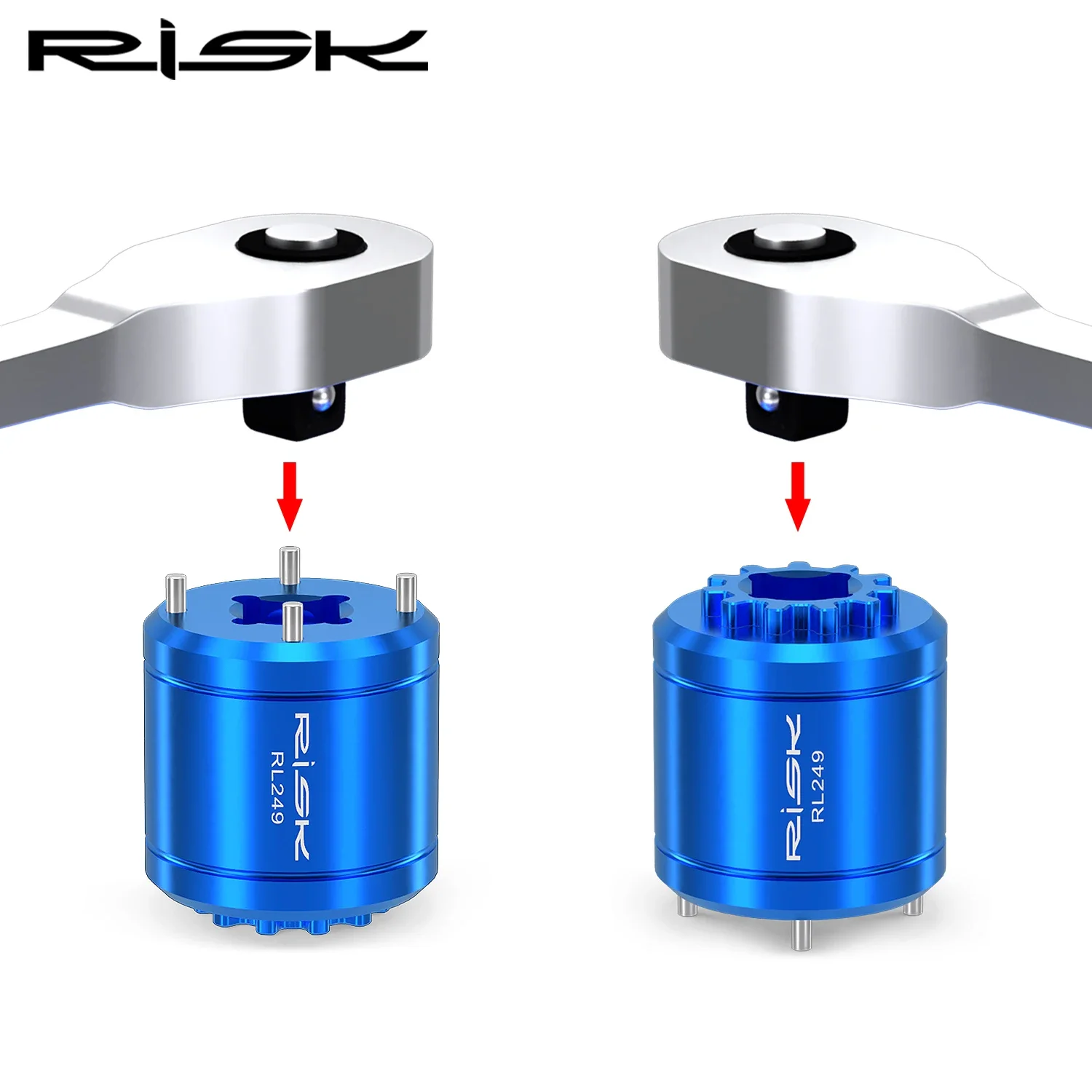 RISK Bike 2-in-1 Crank Cover Removal Tool Bicycle Crankset Cap Remover Extractor Installation for DUB 11T XTR M9100