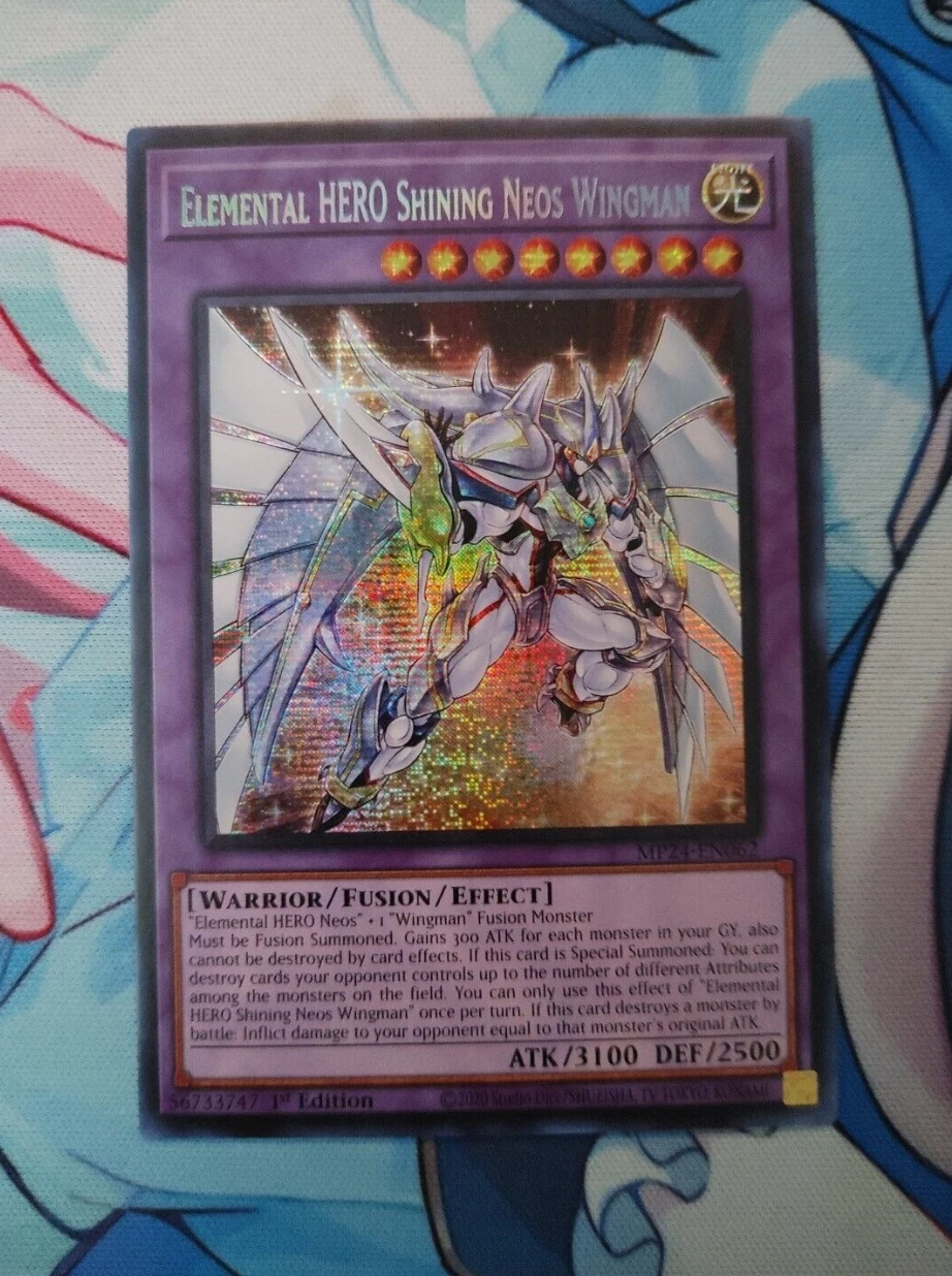 YugiChaînes KONAMI Duel Monsters TCG MP24-EN062 Elemental HERO Shining Neos Wingman SecExamen English 1st Edition Collection Mint Card