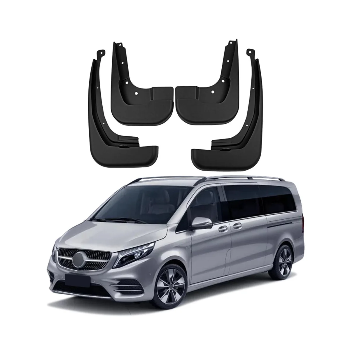 For Mercedes Benz V Class Sports Extended Edition 2021-2023 Fender Mud Flaps Guard Splash Flap Mudguard