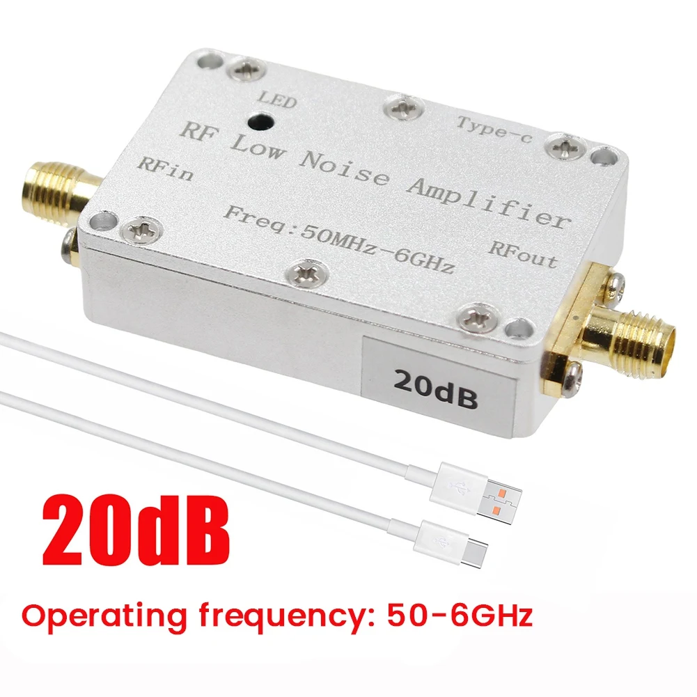 50M-6GHz 20dB RF Amplificador de baixo ruído LNA Drive Receptor