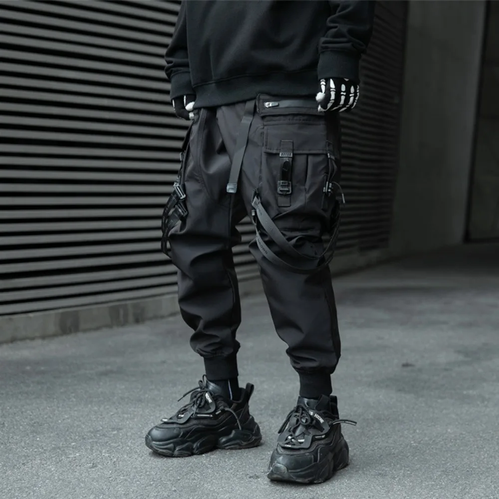 

Spring and Autumn Dark Work Pants Men's Slimming and Slimming Boots Street Tight Leg Pants Nine Cent Casual Pants
