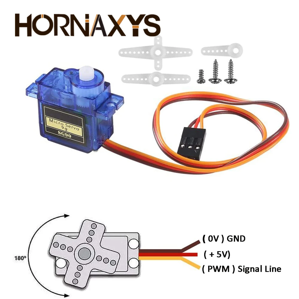5-1 Uds SG90 9G Micro servomotor 180 ° /360 ° Para avion RC, brazo robótico, control de 5-1 Uds SG90 9G Micro servomotor 180 ° /360 ° Para avion RC, brazo robótico, control de