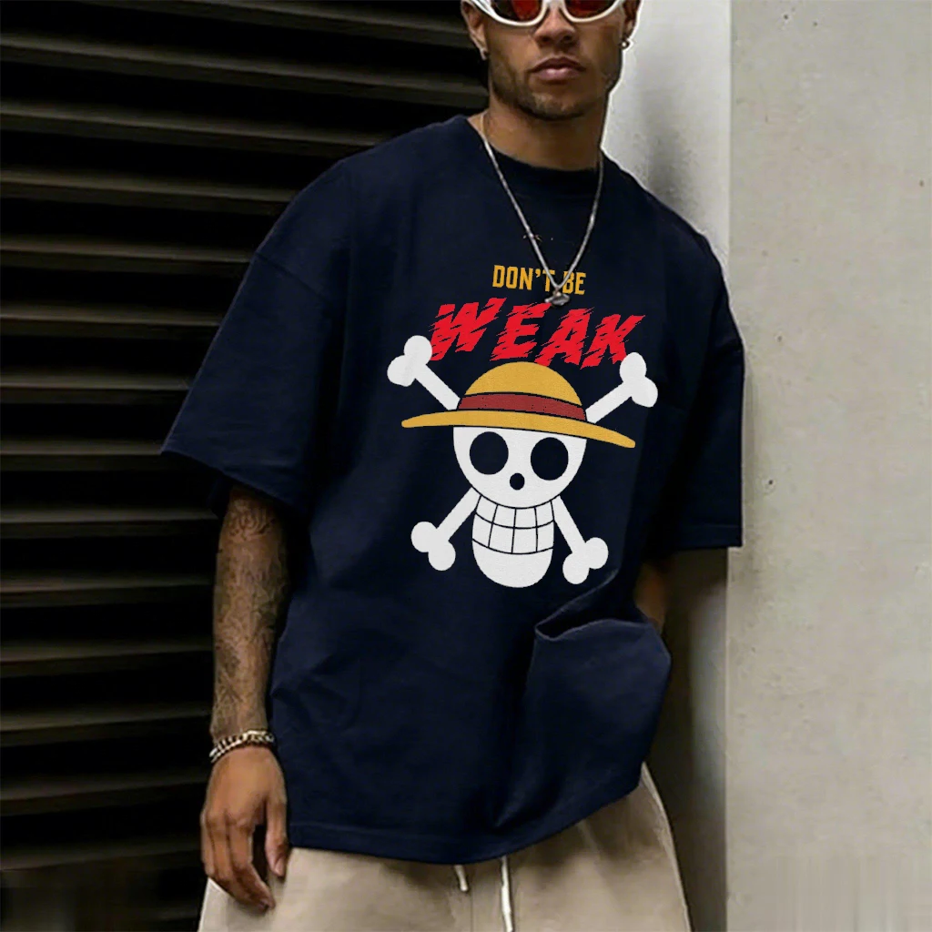 

One Piece Anime Men T Shirt Cotton Short Sleeve Graphic Tee Skull Print 2026 Summer New Loose Streetwear Casual Top Y2k Clothes
