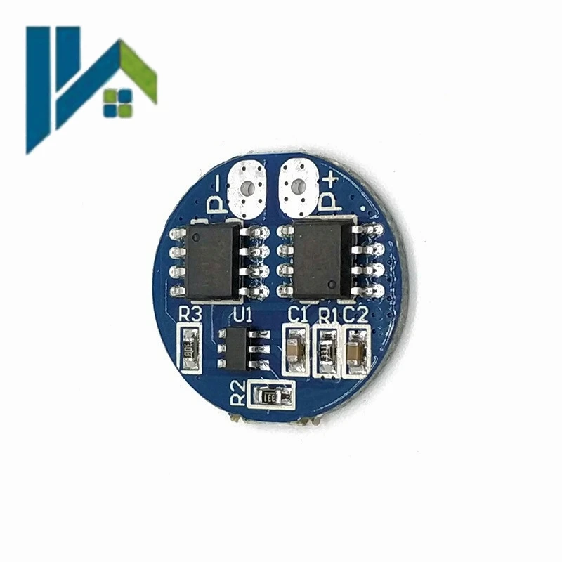 Round 2S 7.4V 8.4V Lithium Battery BMS Protection Board 7A Overcharge Over‑Discharge Current Limiting Protection Module