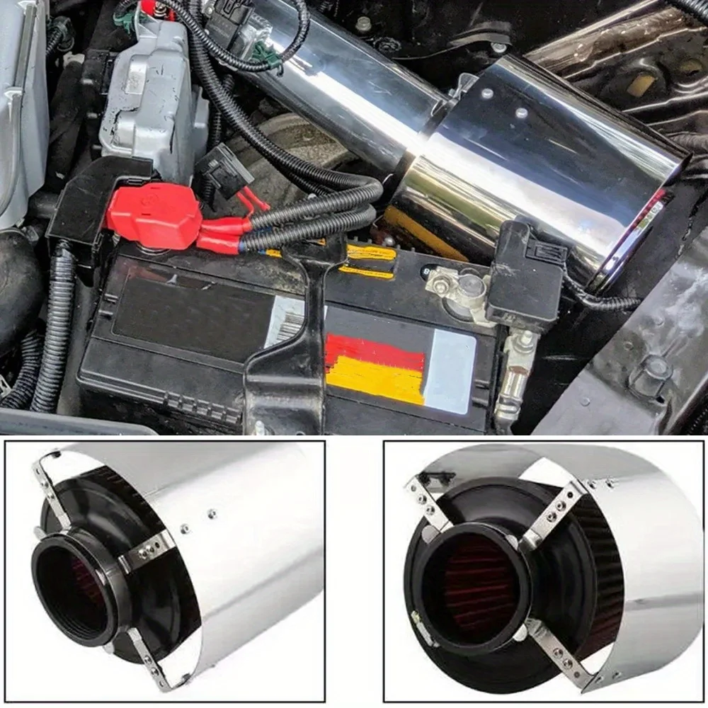 1pc Universal Stainless Air Intake Heat Shield Cover for 2.5