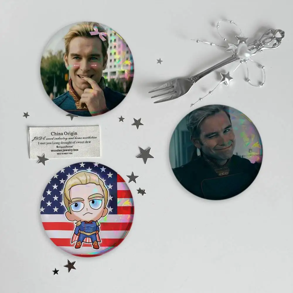 H-Hit Series The Boys Homelander Brooches Cartoon Badge Pins Backpack Hat Accessories Friend Gift