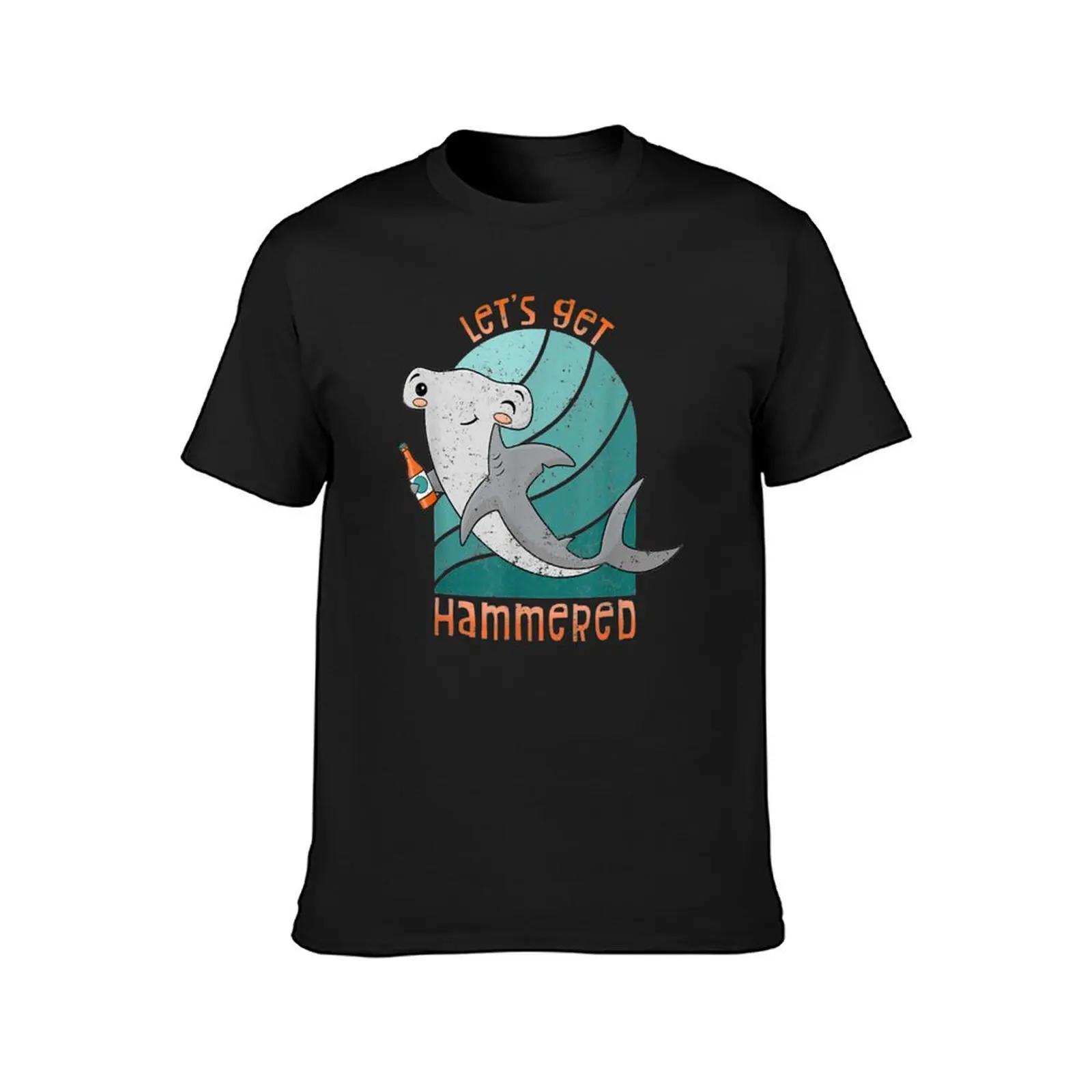 Funny Hammerhead Shark Lets Get Hammered Drinking T-Shirt customizeds blacks customs design your own mens funny t shirts