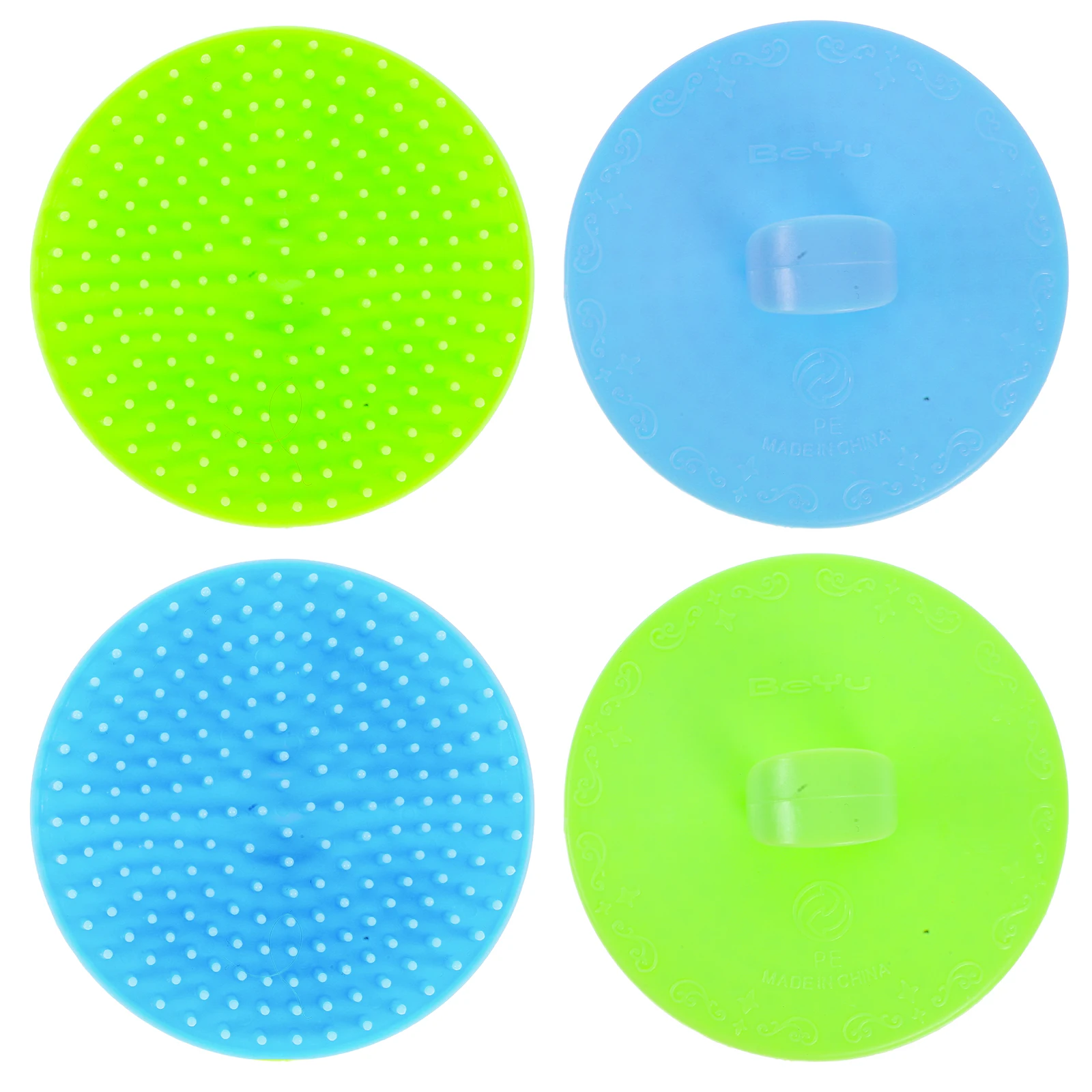

4pcs Shampoo Massage Comb Hair Cleaner Brush for Men Women Scalp Exfoliating Scrubber High Quality Plastic Hair Wet Dry Use