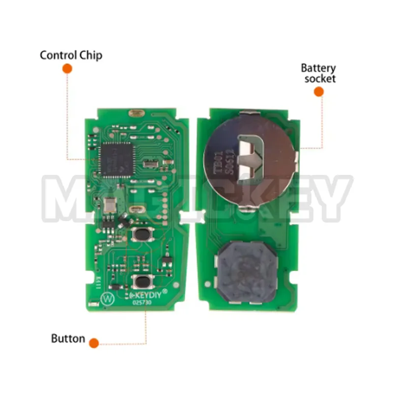 KEYDIYKEYDIY KD TB01-2 Universal Smart Remote Key 2 Buttons Compatible with Toyota Type