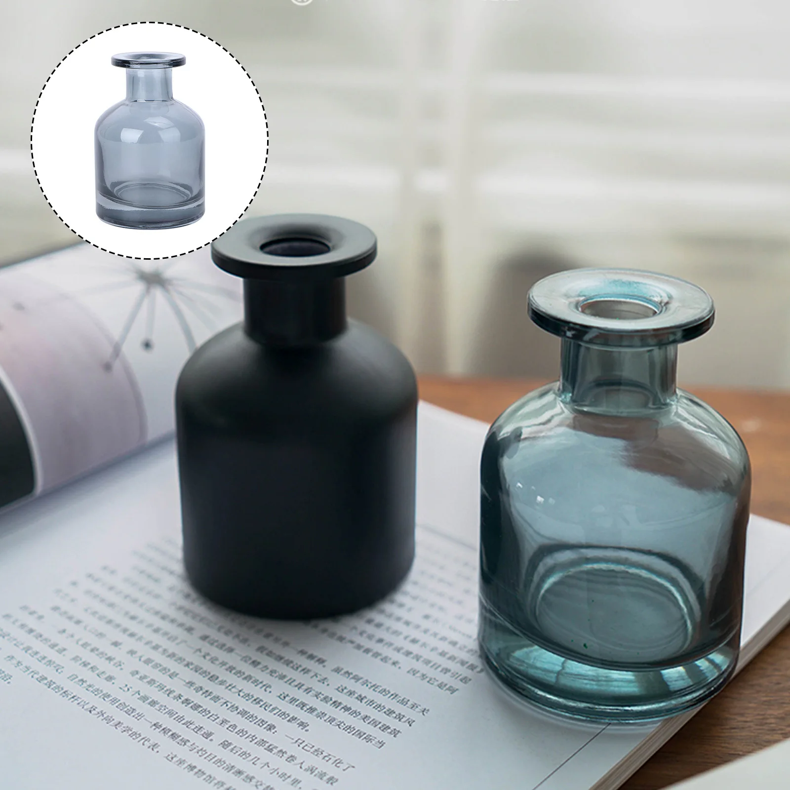 

1Pcs Clear Glass Vase Creative Flower Container Use for Tulips Roses Branches Glass Vase Flower Bottle Home Decor