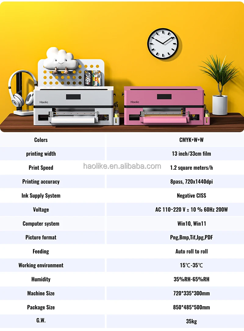 American Warehouse Haolic A3 DTF Printer 	XP600 Printhead 	Clothes Printing Machine for Small Business DTF Printer