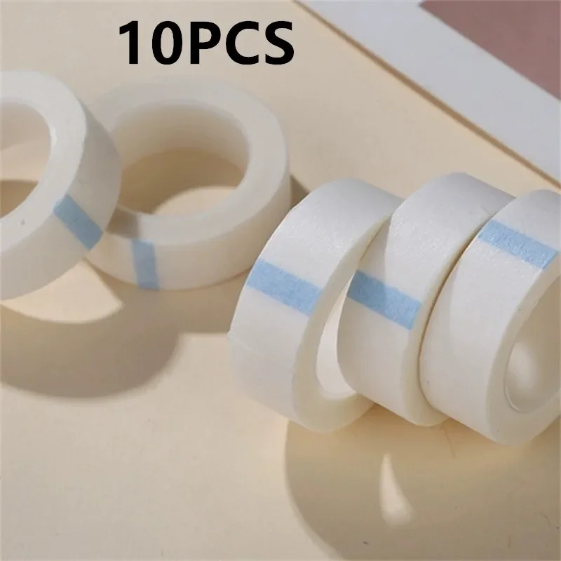 New 1/5/10PCS White Tape  Eye False Lashes Patch Breathable Medical Paper Tapes Eyelash Extension Lint Eyelid Sticker 9M*1.25CM