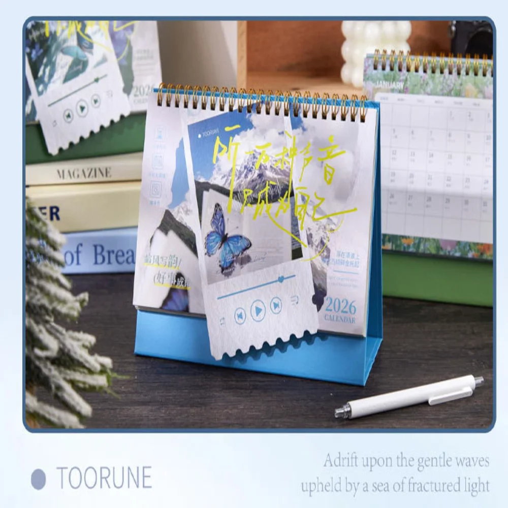 

Ежедневник, вращающийся на 360 градусов спиральный календарь, большой настольный календарь, офисный календарь из плотной бумаги для школьных принадлежностей, настольный компьютер