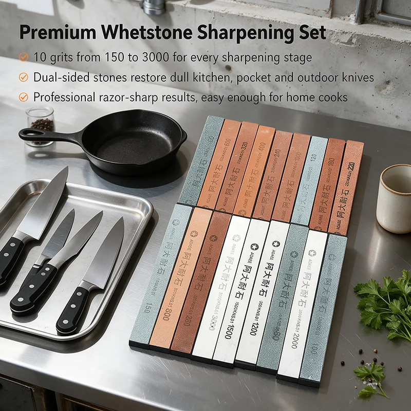 Professional Knife Sharpener Whetstone Sharpening Stone Grinding Stone Correction Stone for Kitchen Home and Outdoor Tools