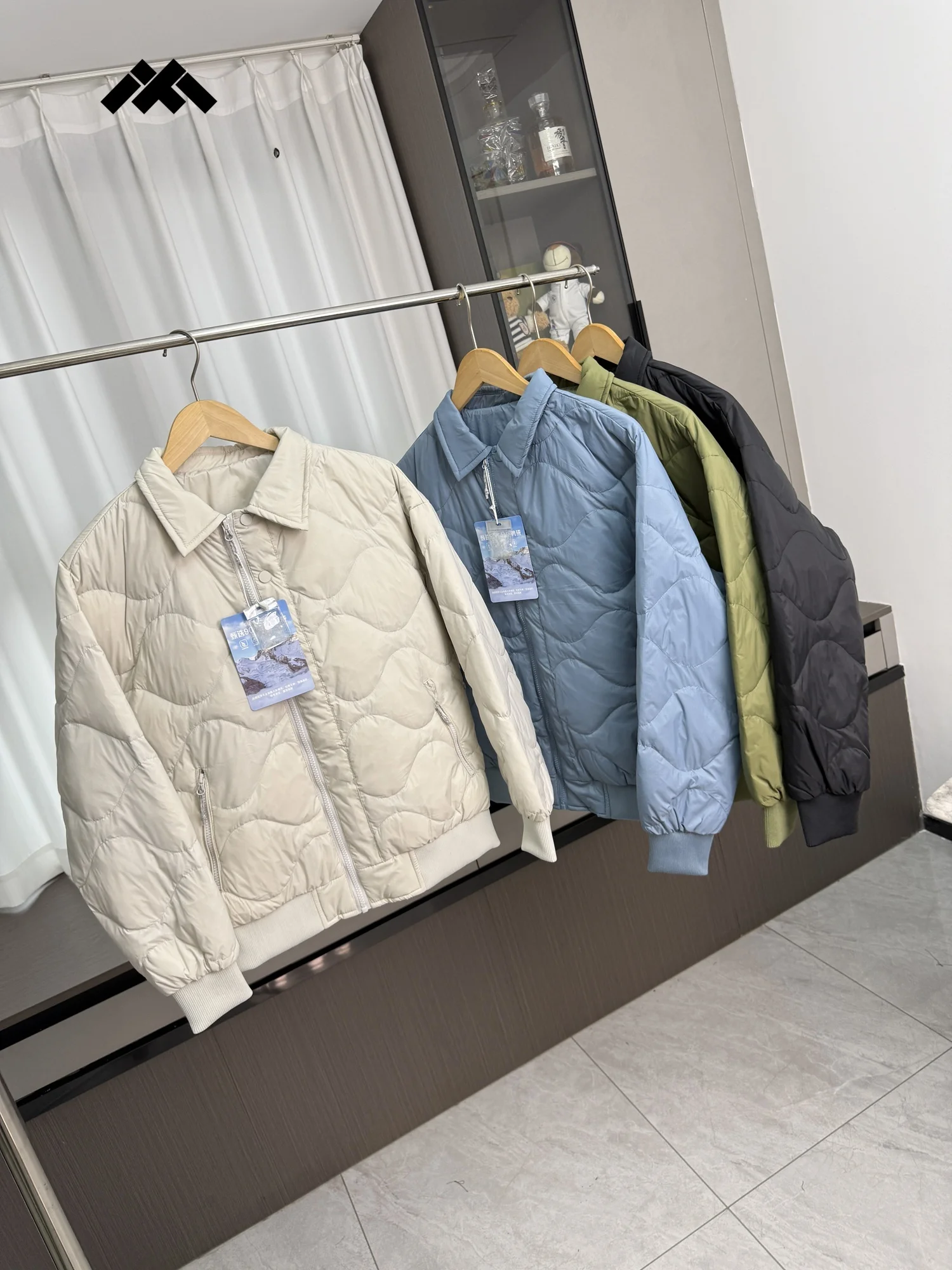 

Outdoor Couples Lightweight 90 Du down Jaet Men's Autumn Winter Gourd Pattern Waterproof Warmth Padded Coat Outerwear