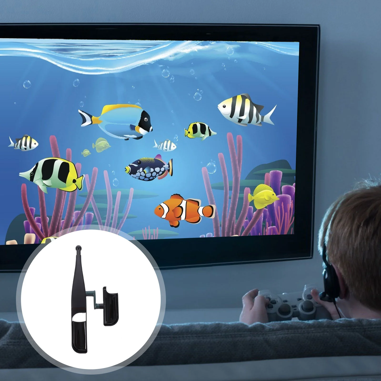 Rod Game Controller, kompatibel mit Switch, leichter Griff, somatosensorisches Angelspiel-Gamepad, Angelspiel-Zubehör, Spiel