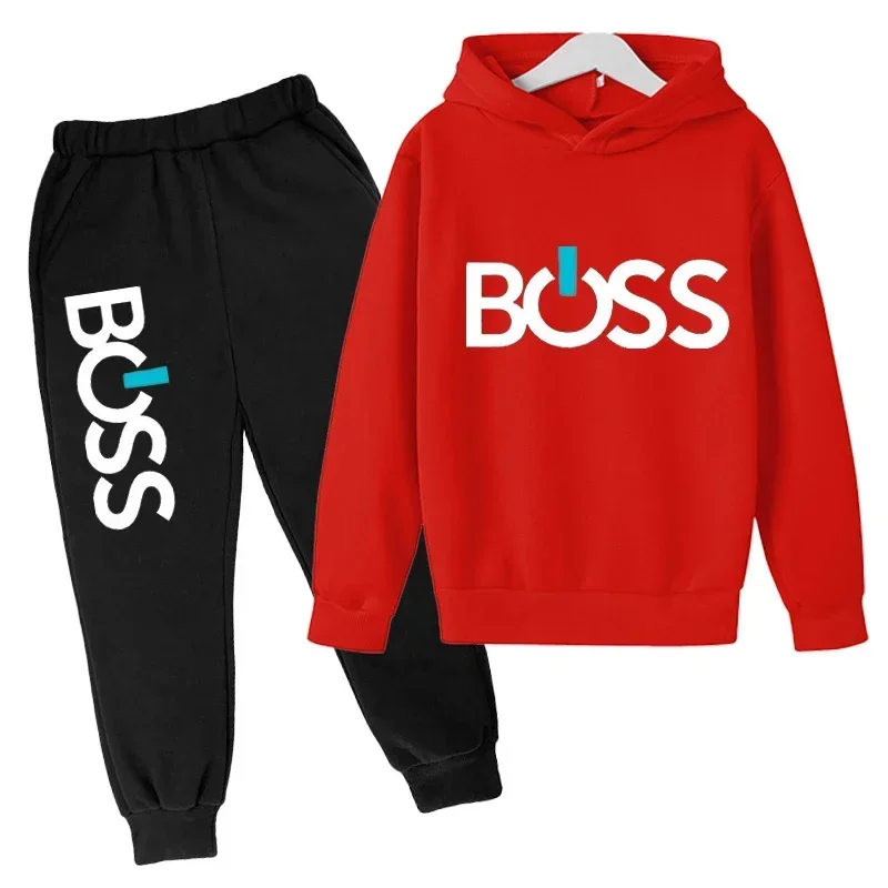 

Autumn Kids Boys Girls Casual Fashion Printed Pullover Long Sleeve Hoodie Tops Tracksuit Pants 4-14 Years Children's Clothing