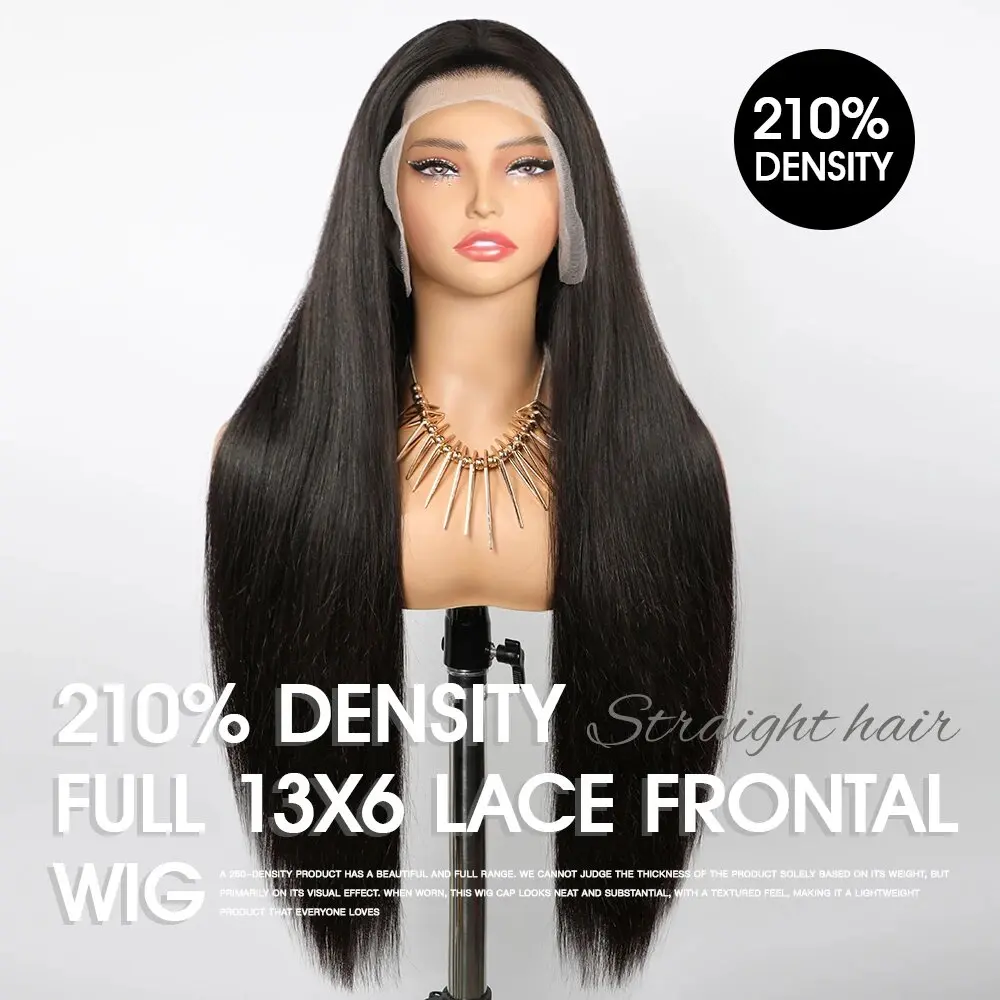 100% ريمي خصلات الشعر المستعار الإنسان مستقيم 13x6 كامل أمامي الدانتيل الباروكة 16-36 بوصة الدانتيل الشفاف الباروكات اللون الأسود الطبيعي للمرأة