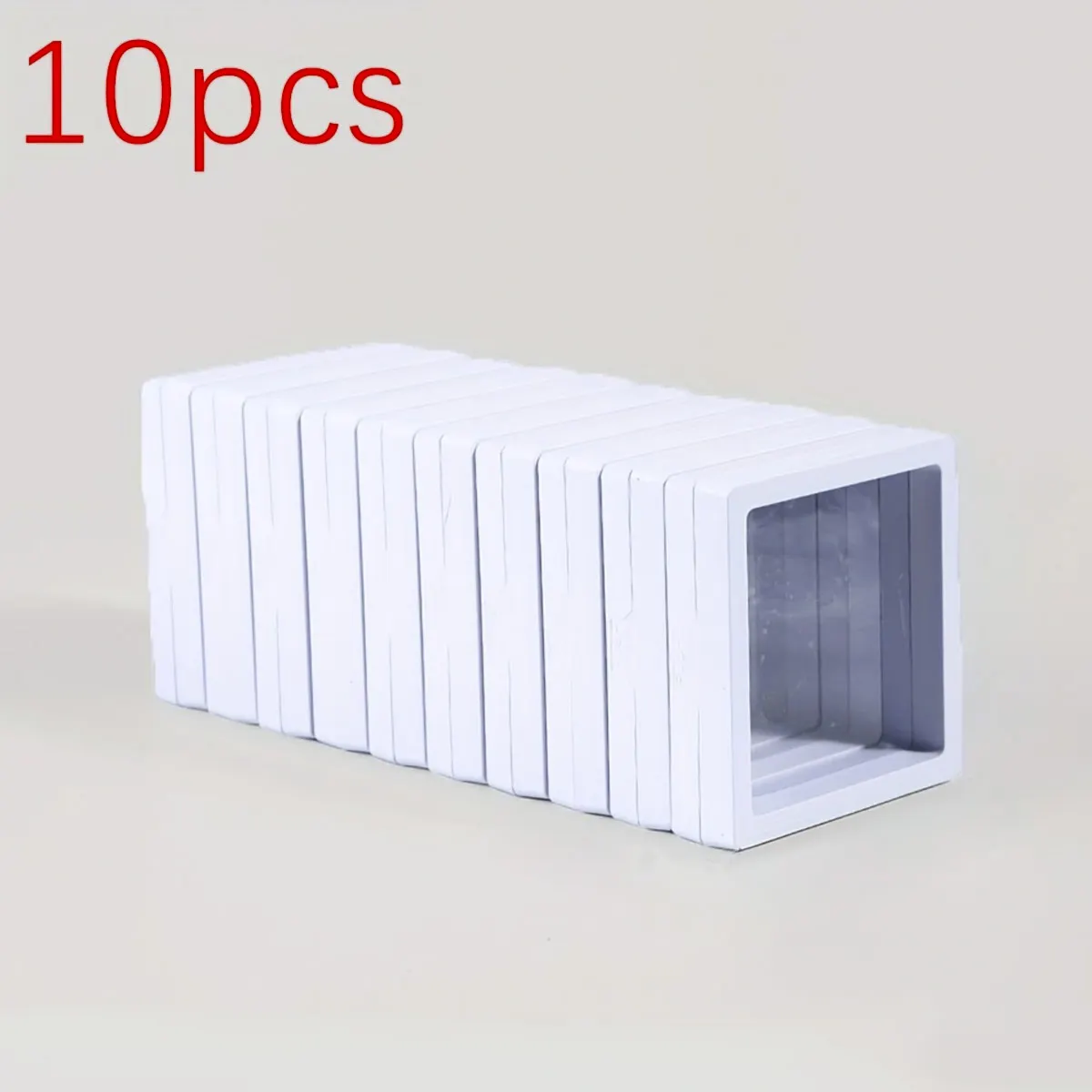 10 stuks, transparante zwevende displaydoos, plastic folie sieradenverpakkingsdoos, sieraden, ketting, ring en verzameldoos voor verzamelobjecten