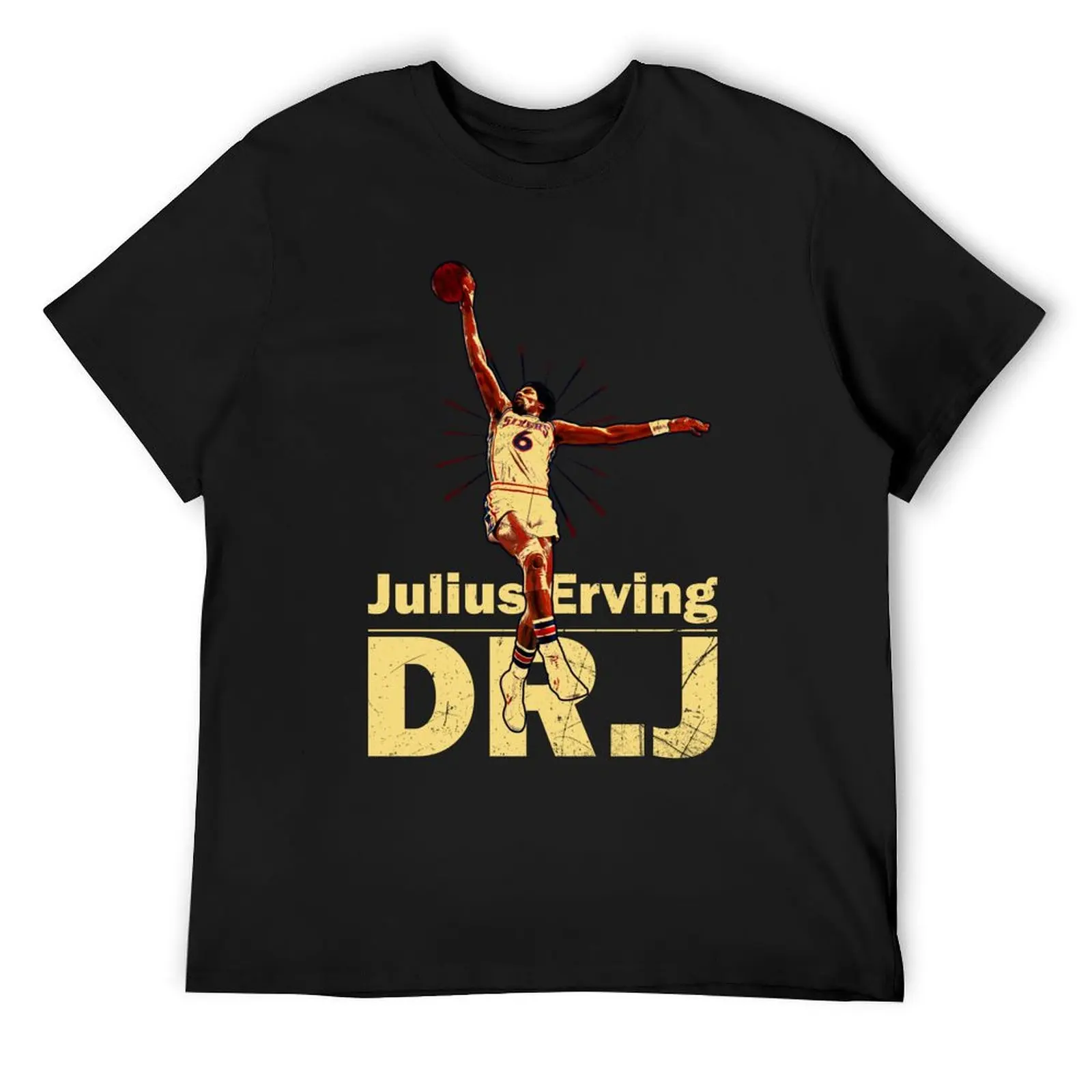 

Dr.J Julius Erving - Old School Dunk D T-Shirt anime t shirts plus size clothes oversized mens graphic t-shirts big and tall