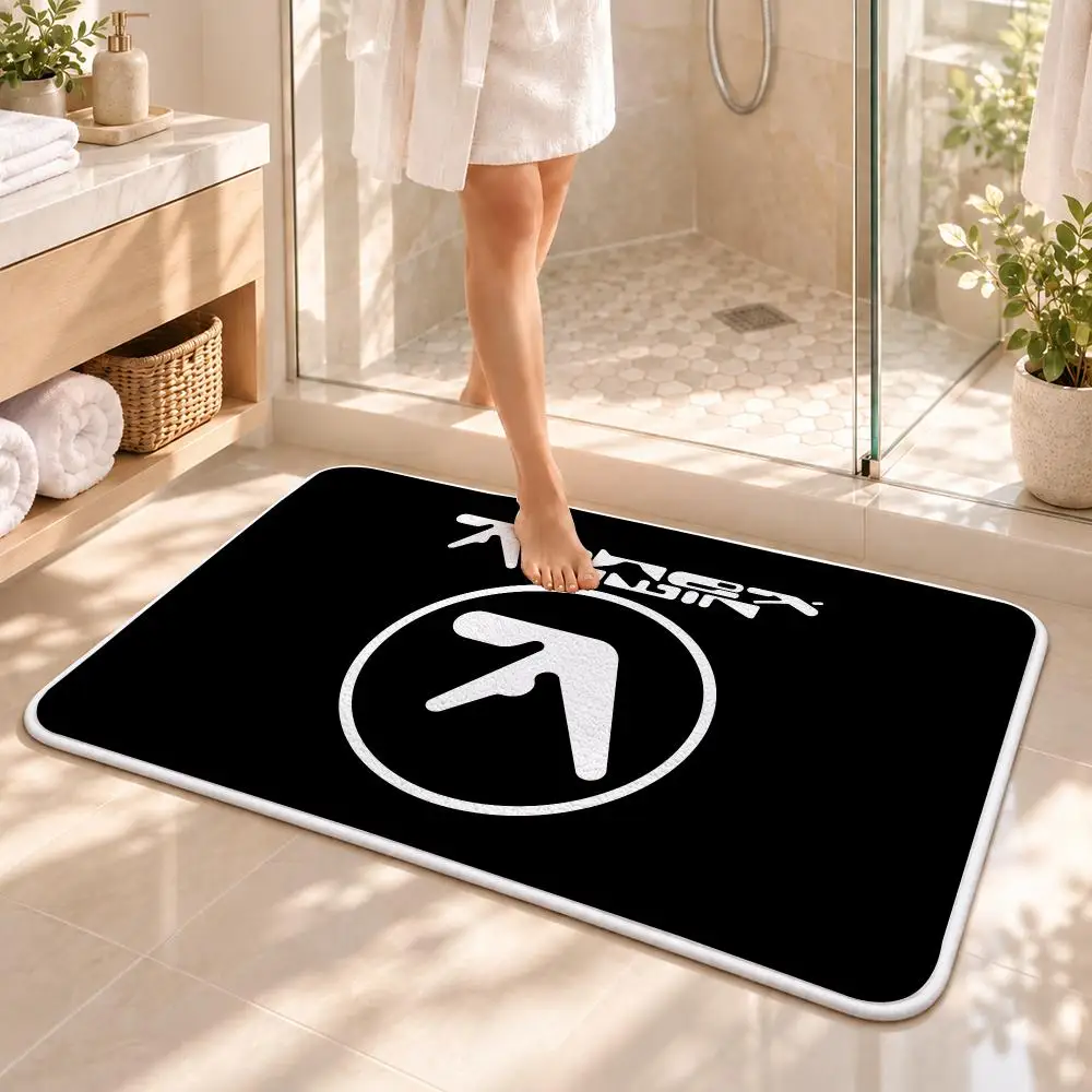 Aphex Twin Richard D James Music Floor Mat Flannel Rug Soft Non Slip Washable Door Mat for Bathroom Bedroom Kitchen Home Decor