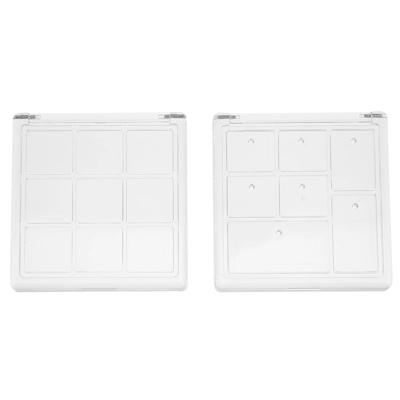 

4pcs Eyeshadow Transparent Travel Case Pigment Lipstick Plate Empty Makeup Container Baby Storage Box