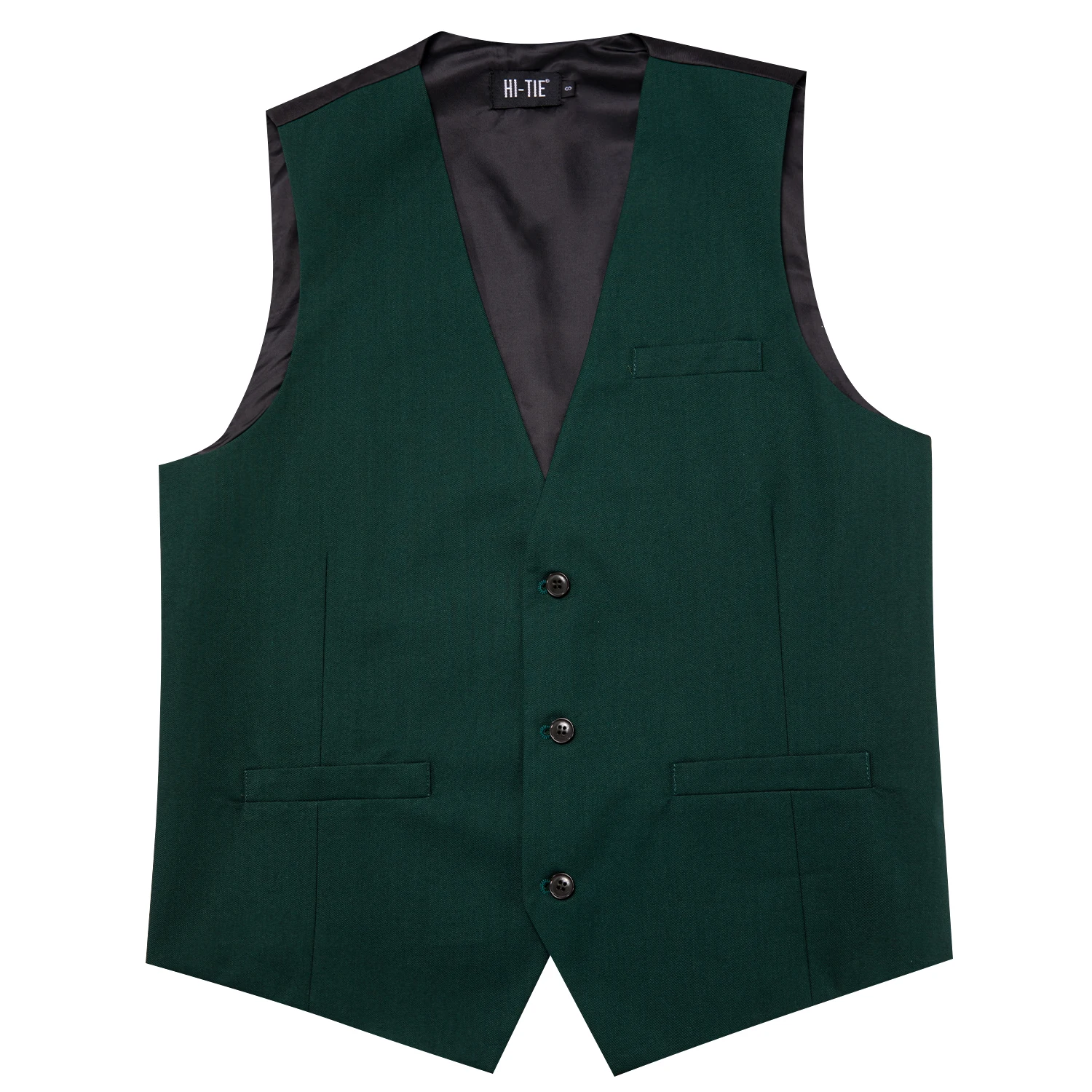 Hi-Tie TR Men\'s Vest Slik Dark Green Purple Red Gold Blue Slim Fit Waistcoat Formal High Quality Wedding Business Designer Gifts