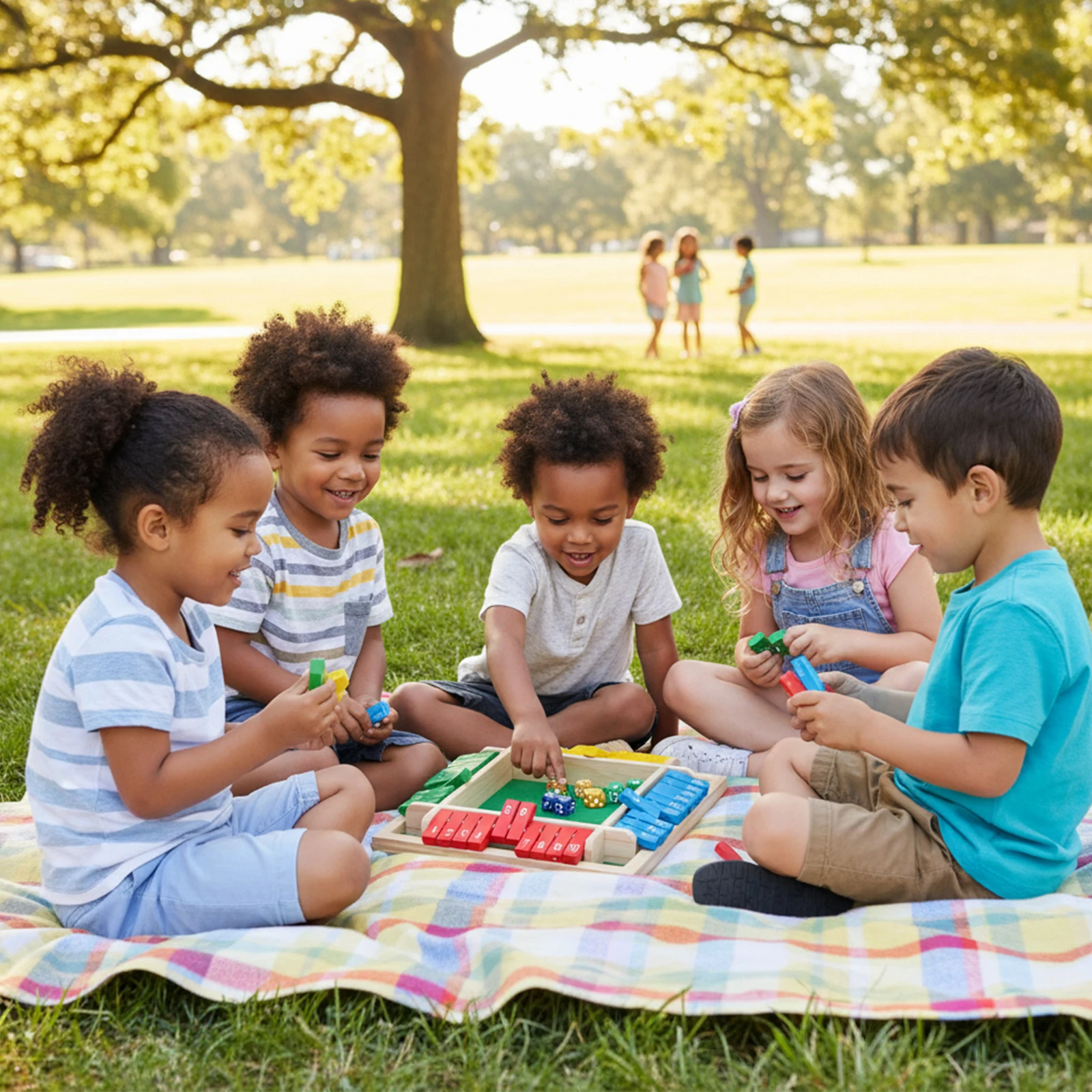 Shut The Box Würfelspiel Vierseitiges Flip-Kartenspiel Reisegröße 4-Spieler-Klappwürfelspiel für Klassenzimmer, Zuhause, Party oder Kneipen