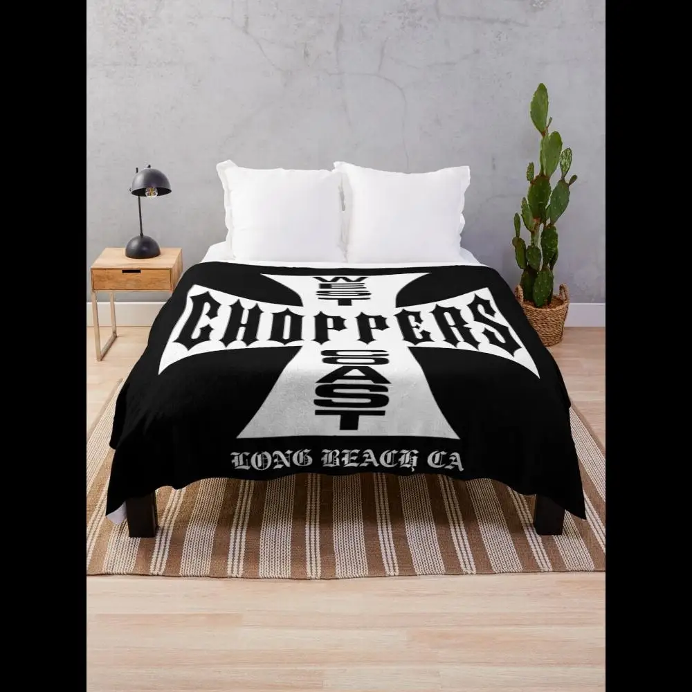 

Одеяло Choppers на западном побережье, мягкий плюшевый флис для уютного комфорта на диване или кровати, идеальная идея для подарка