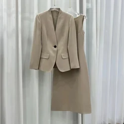 High quality solid color business lady suit