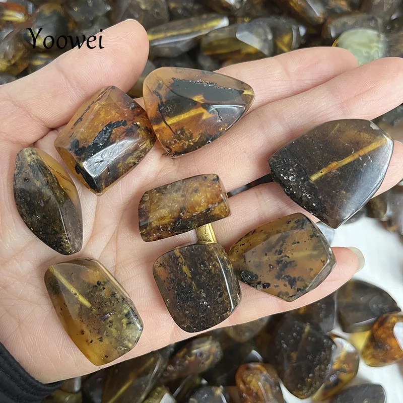 

Yoowei натуральный янтарный камень Diy бусины коллекция подарок размер 2 г-7 г прямой отверстие Ambre целебное растение минеральная руда для изготовления ювелирных изделий