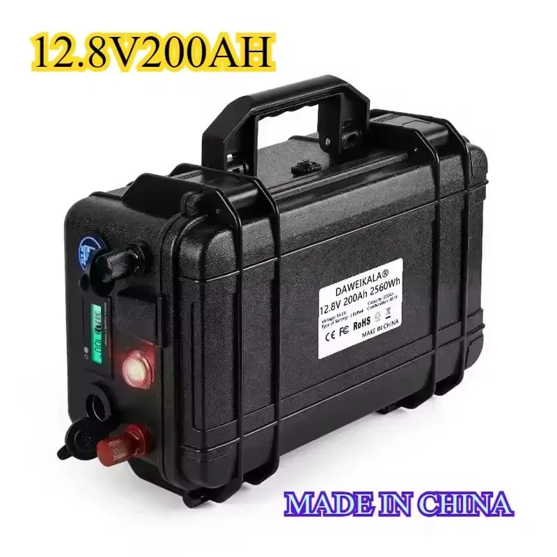 

12V 200Ah Lifepo4 Battery Pack Lithium Iron Phosphate Waterproof Cells For Golf Cart RV Solar Energy Storage Inverter Boat Motor