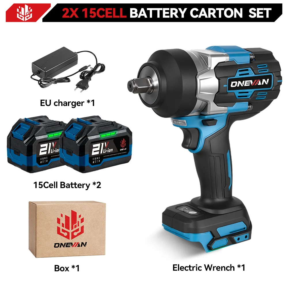ONEVAN 2800N.M Borstelloze Elektrische Slagmoersleutel 1/2Inch Draadloze Momentsleutel Schroevendraaier Power Tool Voor Makita 18V Batterij pin