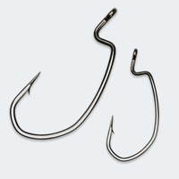 Big Size Fishing Worm Hook 6X Strengthen Ocean Fish Wide Belly Hooks Texas Carolina Rigs Fishhook Lot 10 Pieces SALE