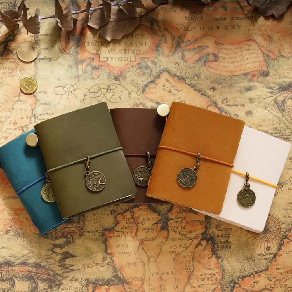 Creative Writing Cowhide Cover Sketchbook Sketching Leather Traveler Notebook Handmade DIY Diary Notebook Graffiti