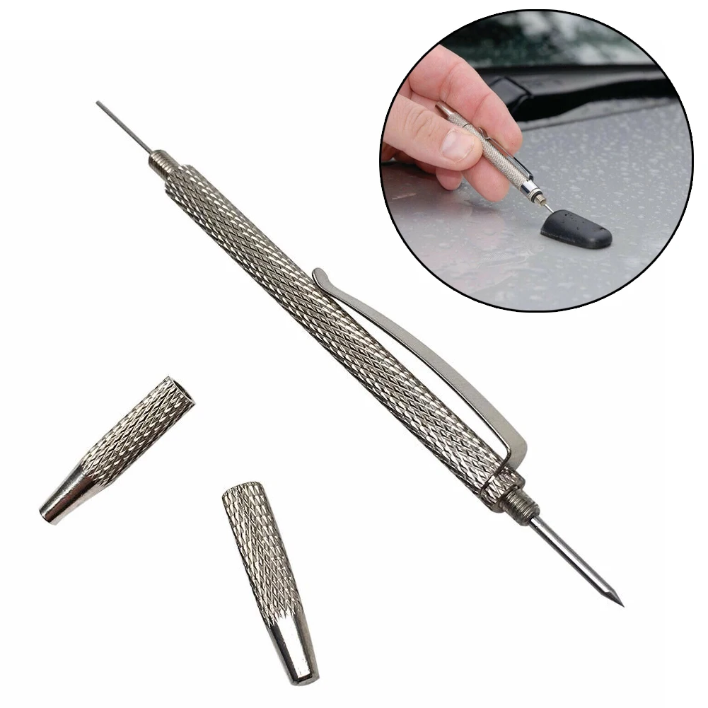 Cleaner Windscreen Washer Jet Tool 4.1 Inch Car Accessories Cleaning Double End Metal Probe Automotive Tool Silver High Quality