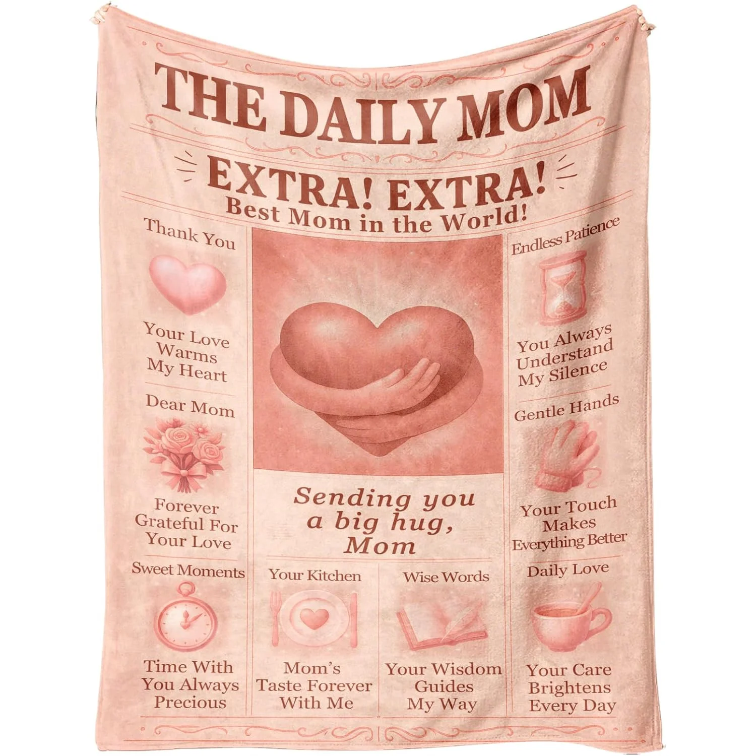 Mom Blanket Gifts- Cozy Flannel Throw Blanket 60