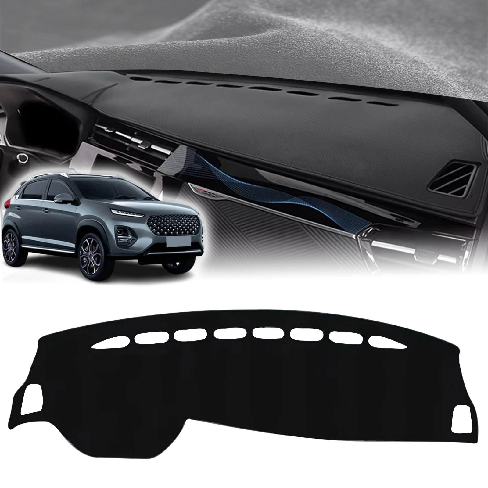 

for Chery Tiggo 2 Pro 2022 2023 2024 2025 Dashboard Cover ​​Fit Dash Mat Sun Protection Anti‑Reflection Cover Dash Pad Dashmat