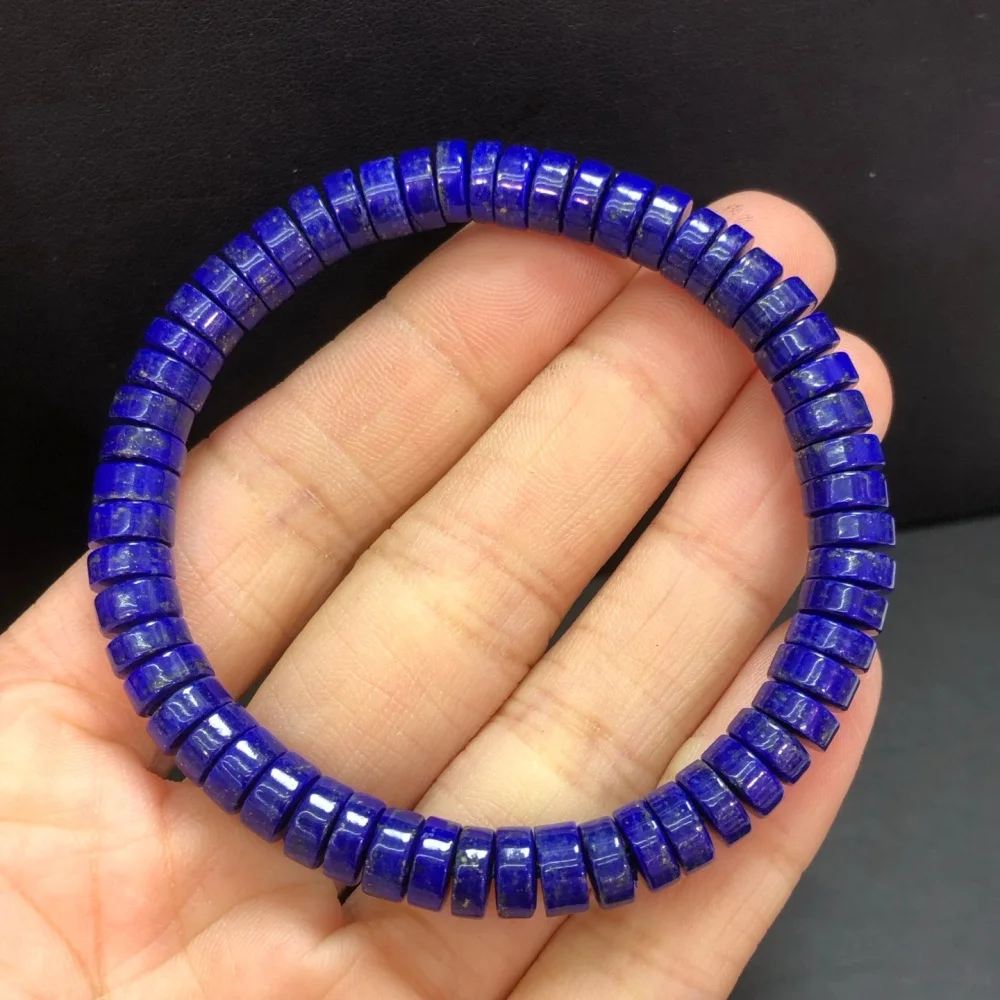 

Браслет из натурального лазурита 7 мм, ювелирные изделия из драгоценных камней и кристаллов для женщин, целебные украшения в стиле бохо, праздничный подарок, 1 шт.