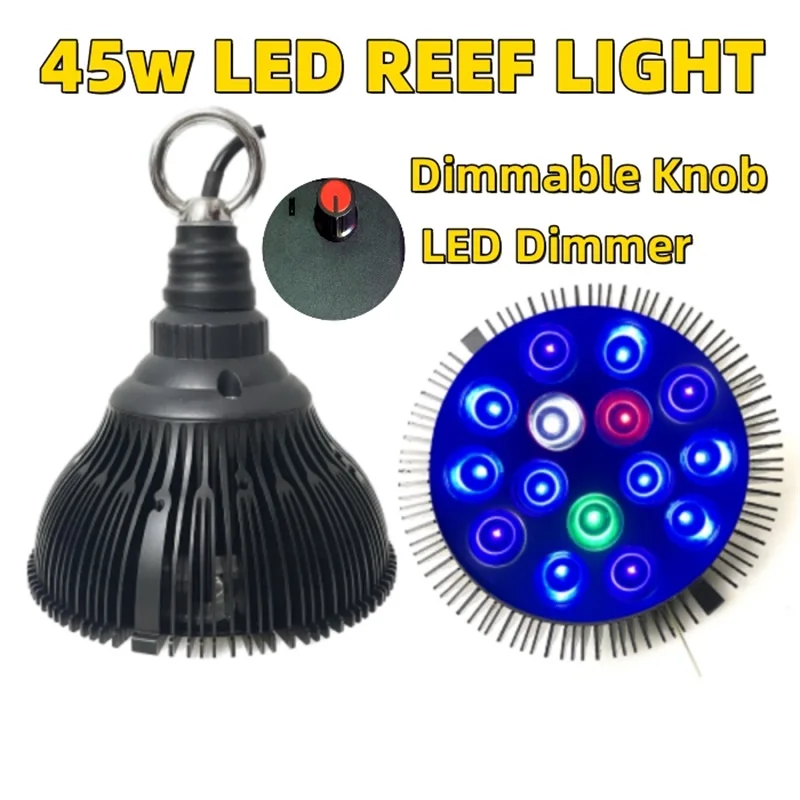 

Dimmable LED Reef Light Grow lamp fish tank bulb for Coral Fish Saltwater NanoTank Aquarium Plant SPS LPS