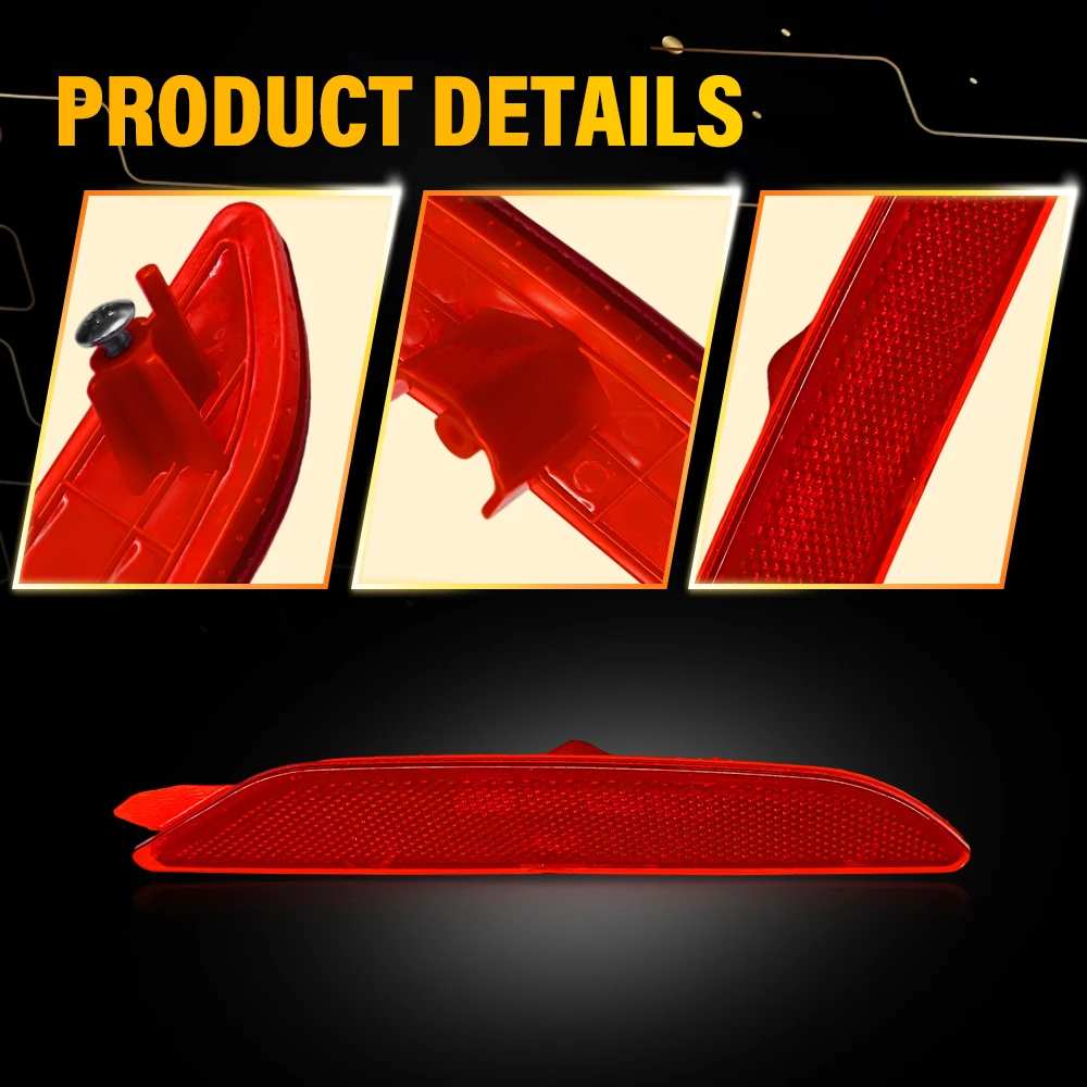 1Pcs Right Side Rear Bumper Reflector Fits For Kia RIO 2010 2011 2012 2013 2014 Car Accessories Replacement Red Lens ABS - view 5