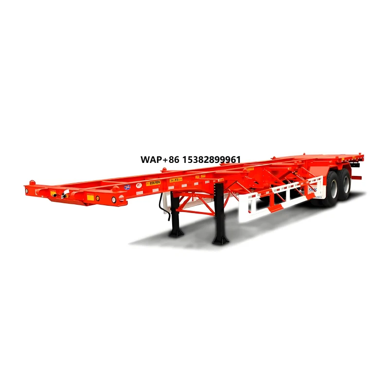 

20FT 40FT 45FT Flatbed Container Cargo Transport 3/4 Axles Customized Skeleton Chassis Semi Trailer