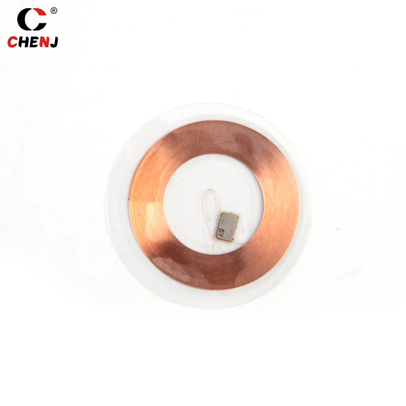 5Pcs 125KHz ID T5577 Writable Rewritable Copper Coil Coin Card Keyfob RFID Ultra-thin Cell Phone Access Card 38MM