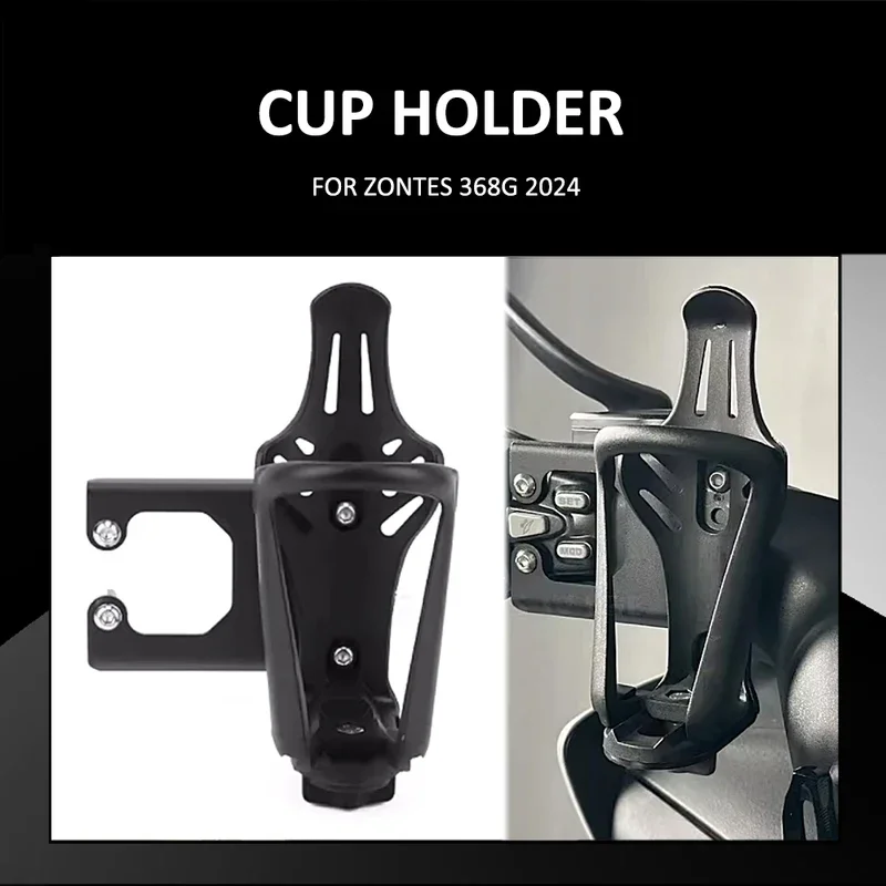 New For Zontes 368G 368 G 2024 Motorcycle Passenger Water Bottle Drinking Drink Mesh Basket Cup Holder Support Bracket