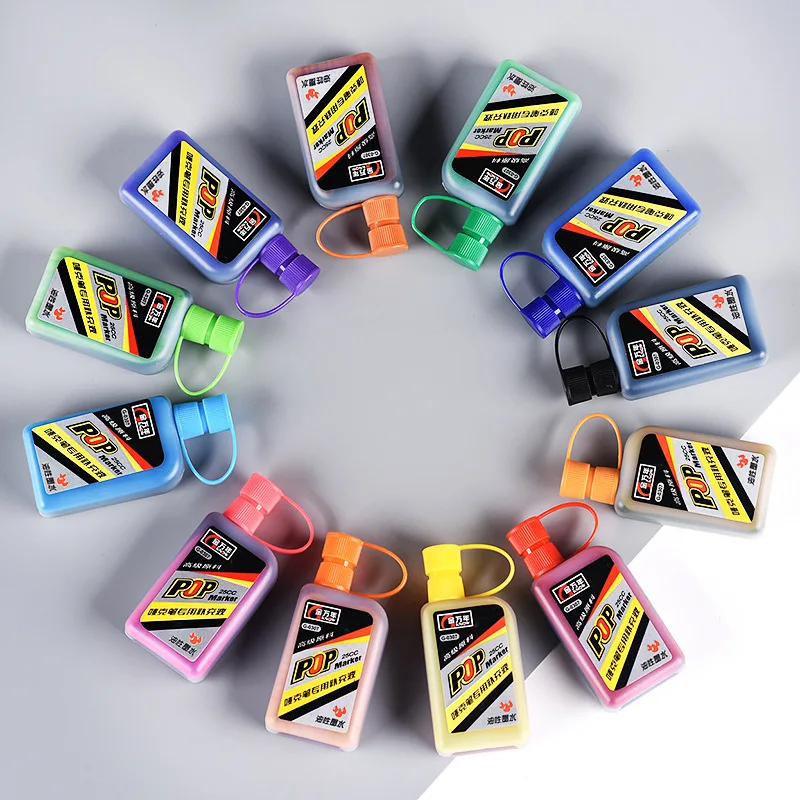 

20cc POP Marker Pen Supplement Liquid Bright Color and Not Easy To Leak Ink To Extend The Life of Marker Pen