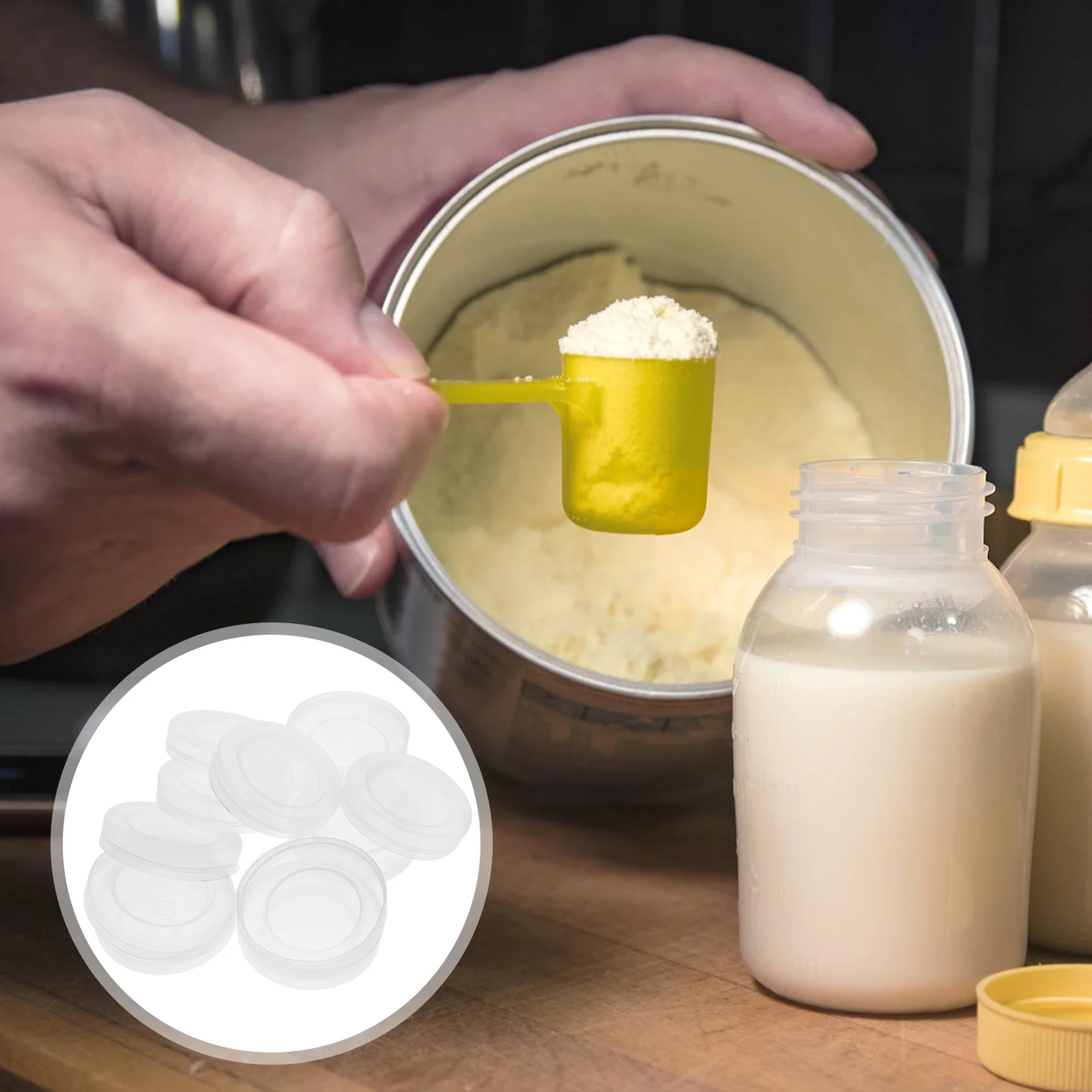 

30pcs Reusable Bottle Caps Replacement Lids For Milk Glass Juice Leak-Proof Seal Pudding Jar Yogurt Container Lid Multi-Use Home