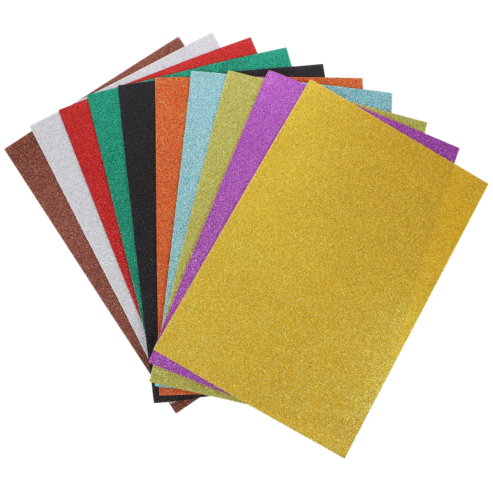

10Pcs Color Gold Powder Eva Sponge Paper Mixed Thick Sheets for DIY Crafts Scrapbooking Home Office Decoration Project