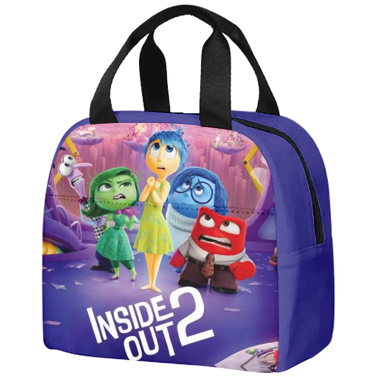 Inside Out 2 Cartoon Lunch Bag Animation 3D Digital Printing Large Capacity Storage Thermal Bag Children\'s Portable Lunch Bag