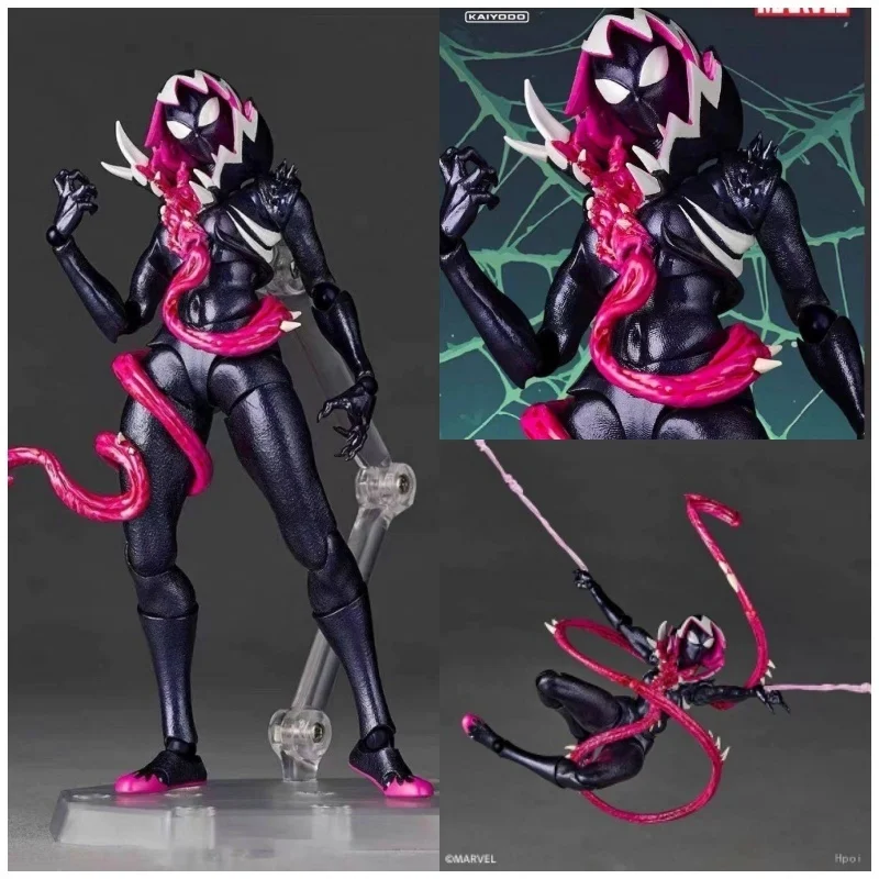 

N Stock Kaiyodo Venom Gwen Action Figure Amazing Yamaguchi Revoltech Pvc Model Collection Room Decora Toys Gifts
